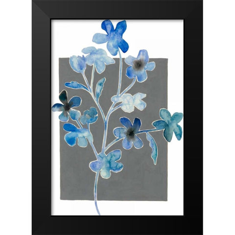 Blue Bouquet II Black Modern Wood Framed Art Print by Popp, Grace