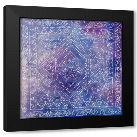 Batik Nebula I Black Modern Wood Framed Art Print with Double Matting by Popp, Grace