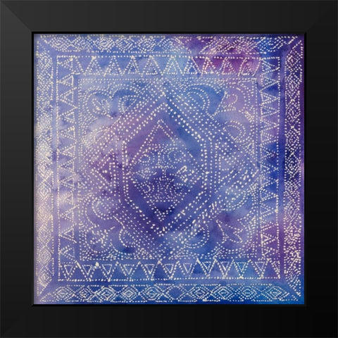 Batik Nebula I Black Modern Wood Framed Art Print by Popp, Grace