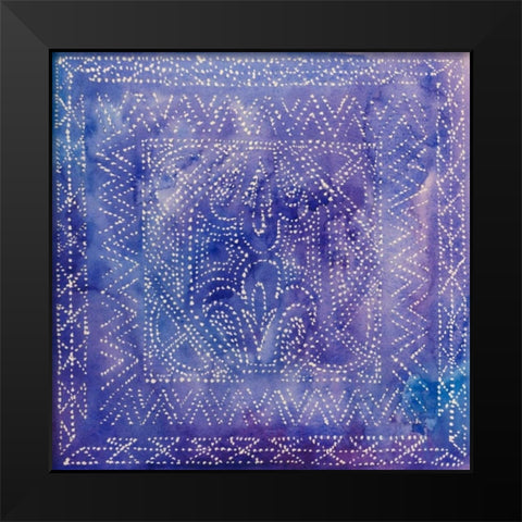 Batik Nebula II Black Modern Wood Framed Art Print by Popp, Grace