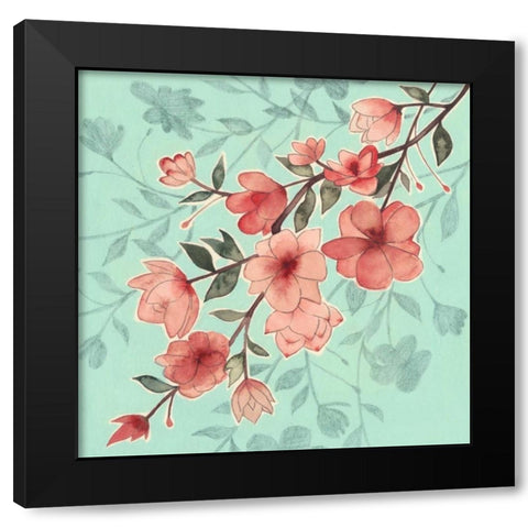 Cherry Blossom Shadows II Black Modern Wood Framed Art Print by Popp, Grace