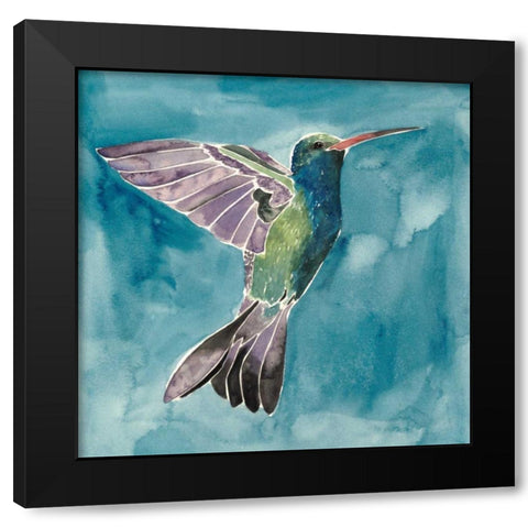 Watercolor Hummingbird I Black Modern Wood Framed Art Print with Double Matting by Popp, Grace