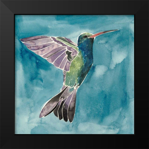 Watercolor Hummingbird I Black Modern Wood Framed Art Print by Popp, Grace