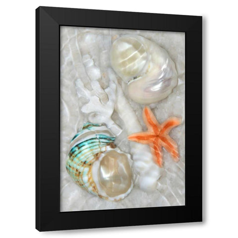 Underwater Light Waves II Black Modern Wood Framed Art Print with Double Matting by Robertson, Leda