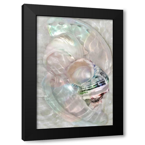Underwater Light Waves V Black Modern Wood Framed Art Print by Robertson, Leda