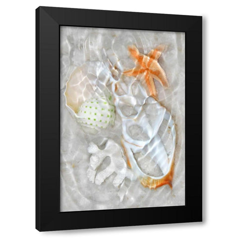 Underwater Light Waves IX Black Modern Wood Framed Art Print by Robertson, Leda