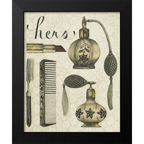 2-Up Antique Toilette III Black Modern Wood Framed Art Print by Popp, Grace