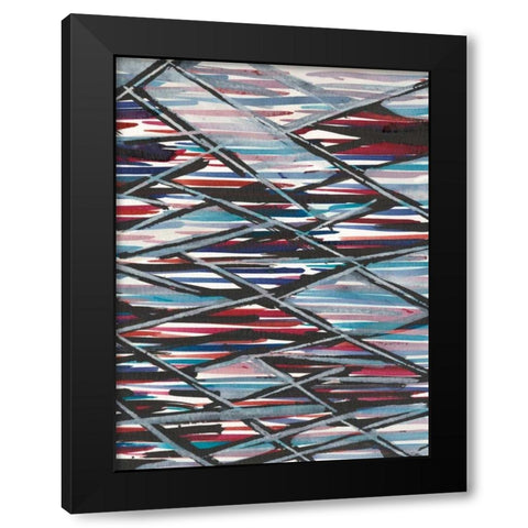 Chain Link II Black Modern Wood Framed Art Print with Double Matting by Fuchs, Jodi