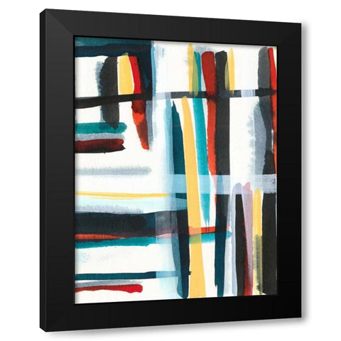 Book Shelf I Black Modern Wood Framed Art Print by Fuchs, Jodi