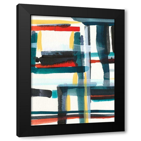 Book Shelf II Black Modern Wood Framed Art Print by Fuchs, Jodi