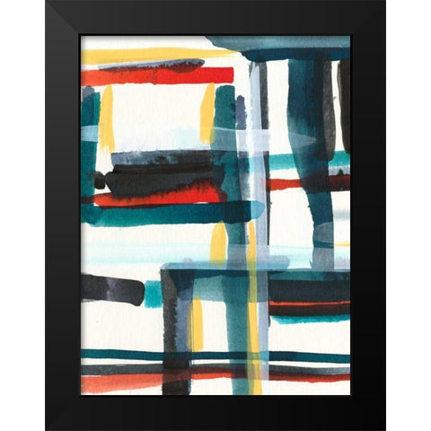 Book Shelf II Black Modern Wood Framed Art Print by Fuchs, Jodi
