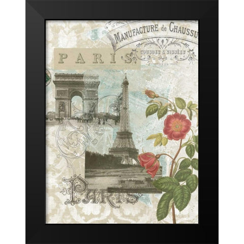 Visiting Paris Black Modern Wood Framed Art Print by Goldberger, Jennifer