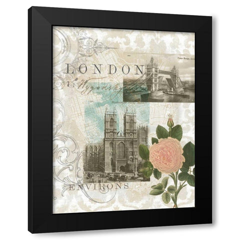 Visiting London Black Modern Wood Framed Art Print by Goldberger, Jennifer