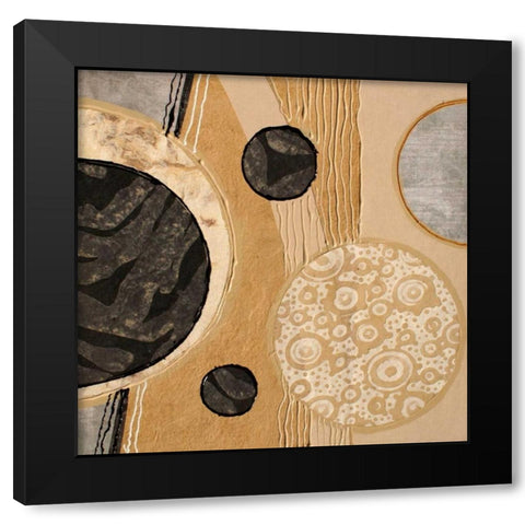 Calm Circles I Black Modern Wood Framed Art Print by Orlov, Irena
