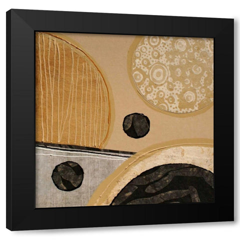 Calm Circles II Black Modern Wood Framed Art Print with Double Matting by Orlov, Irena