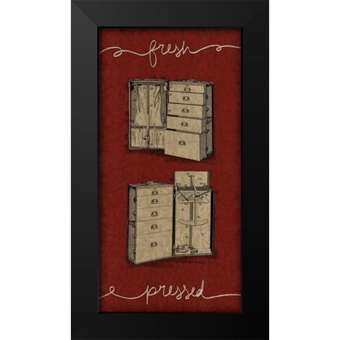 Pressed II Black Modern Wood Framed Art Print by Pied Piper Creative