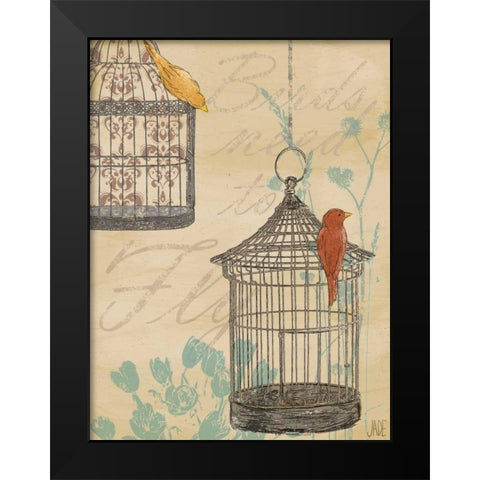 Uncaged I Black Modern Wood Framed Art Print by Reynolds, Jade