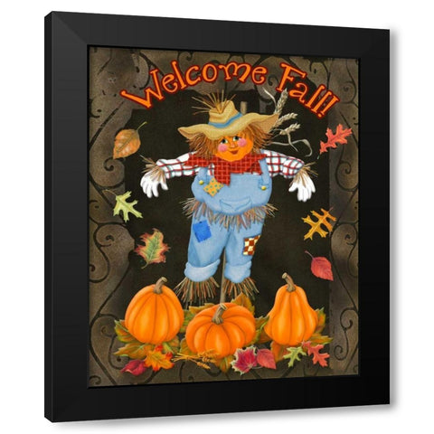 Fall Scarecrow I Black Modern Wood Framed Art Print by Ditzian, Sue