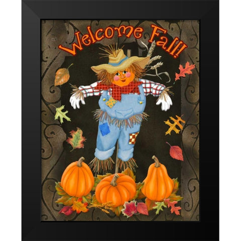 Fall Scarecrow I Black Modern Wood Framed Art Print by Ditzian, Sue