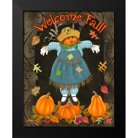Fall Scarecrow II Black Modern Wood Framed Art Print by Ditzian, Sue