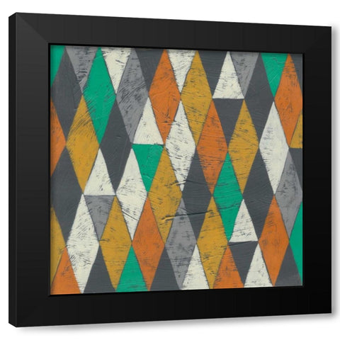 Luciens Pattern I Black Modern Wood Framed Art Print with Double Matting by Zarris, Chariklia