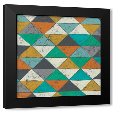 Luciens Pattern II Black Modern Wood Framed Art Print with Double Matting by Zarris, Chariklia