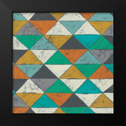 Luciens Pattern II Black Modern Wood Framed Art Print by Zarris, Chariklia