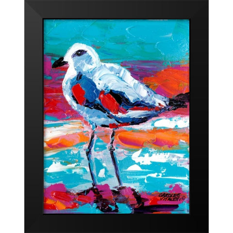 Seaside Birds I Black Modern Wood Framed Art Print by Vitaletti, Carolee