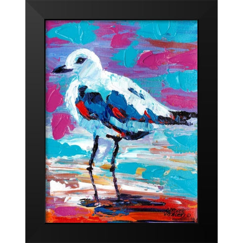 Seaside Birds II Black Modern Wood Framed Art Print by Vitaletti, Carolee