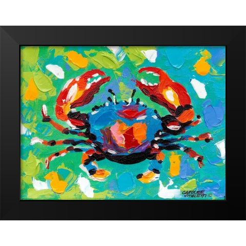 Seaside Crab I Black Modern Wood Framed Art Print by Vitaletti, Carolee