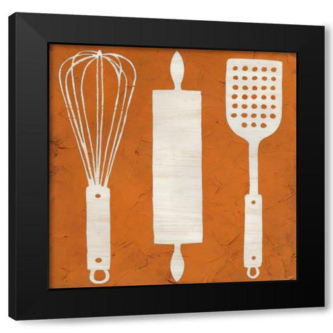 Kitchen Kitsch II Black Modern Wood Framed Art Print by Vess, June Erica