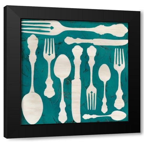 Kitchen Kitsch III Black Modern Wood Framed Art Print with Double Matting by Vess, June Erica