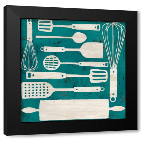 Kitchen Kitsch IV Black Modern Wood Framed Art Print with Double Matting by Vess, June Erica