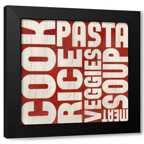 Kitchen Kitsch V Black Modern Wood Framed Art Print by Vess, June Erica