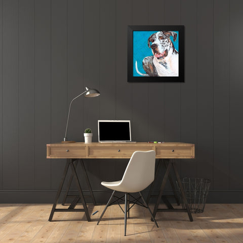 Dlynns Dogs - Apollo Black Modern Wood Framed Art Print by Roll, Dylnn