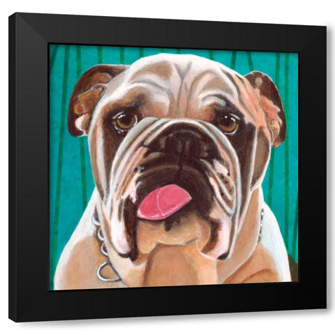 Dlynns Dogs - Bosco Black Modern Wood Framed Art Print by Roll, Dylnn