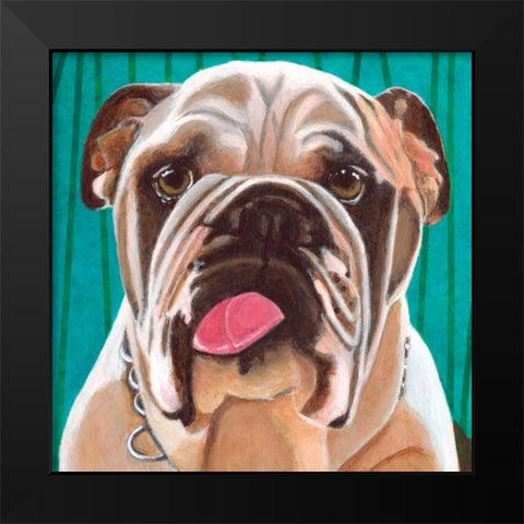Dlynns Dogs - Bosco Black Modern Wood Framed Art Print by Roll, Dylnn