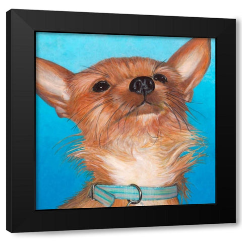 Dlynns Dogs - Gratitude Black Modern Wood Framed Art Print by Roll, Dylnn