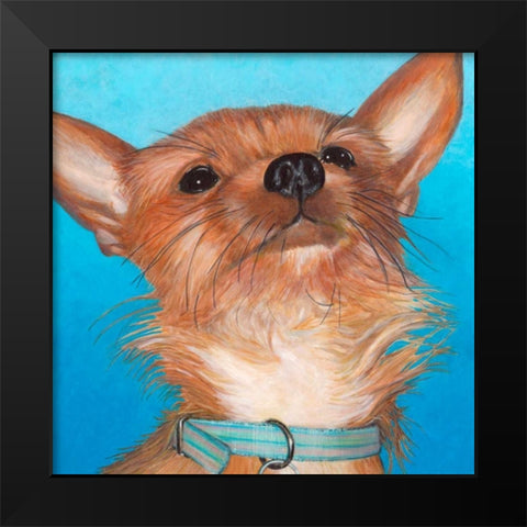 Dlynns Dogs - Gratitude Black Modern Wood Framed Art Print by Roll, Dylnn