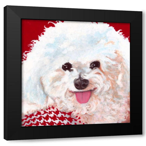 Dlynns Dogs - Marie Black Modern Wood Framed Art Print by Roll, Dylnn