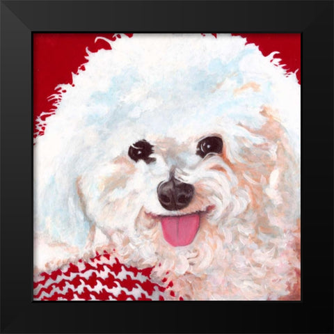 Dlynns Dogs - Marie Black Modern Wood Framed Art Print by Roll, Dylnn