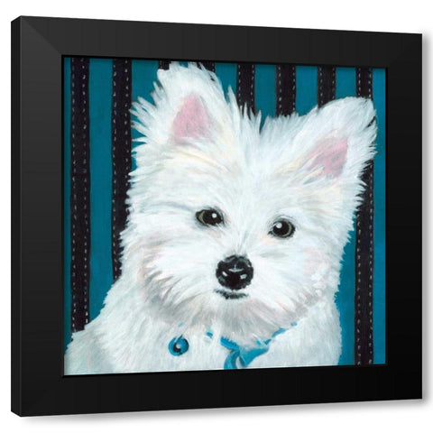 Dlynns Dogs - Paris Black Modern Wood Framed Art Print by Roll, Dylnn