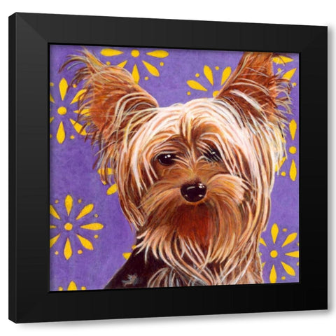 Dlynns Dogs - Ringo Black Modern Wood Framed Art Print by Roll, Dylnn