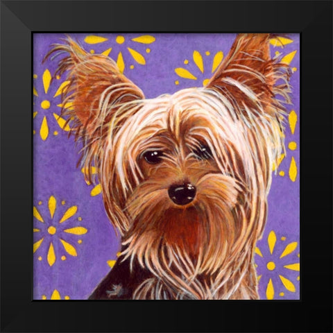 Dlynns Dogs - Ringo Black Modern Wood Framed Art Print by Roll, Dylnn