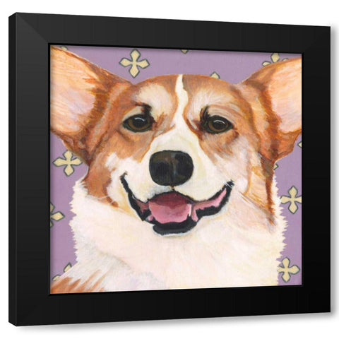 Dlynns Dogs - Teddy Black Modern Wood Framed Art Print with Double Matting by Roll, Dylnn