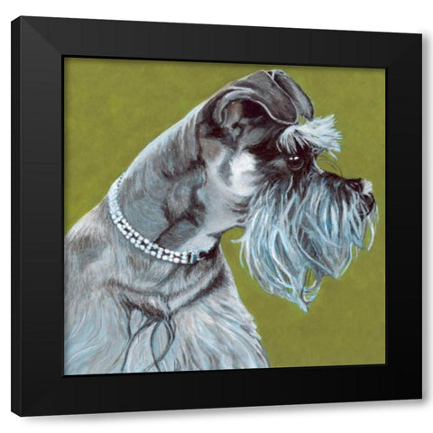 Dlynns Dogs - Zoee Black Modern Wood Framed Art Print by Roll, Dylnn