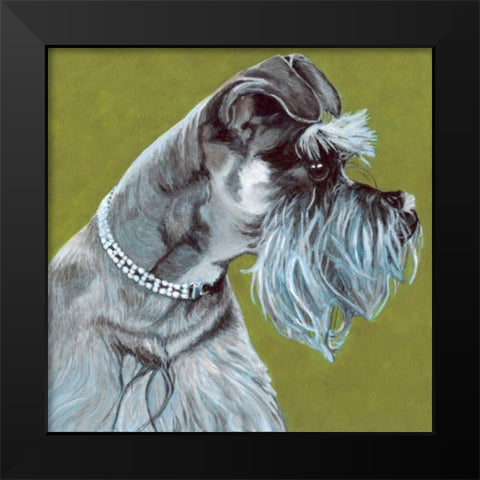 Dlynns Dogs - Zoee Black Modern Wood Framed Art Print by Roll, Dylnn