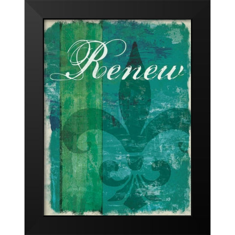 Renew - Unwind I Black Modern Wood Framed Art Print by Pied Piper Creative