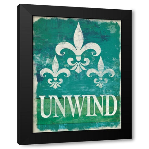 Renew - Unwind II Black Modern Wood Framed Art Print by Pied Piper Creative