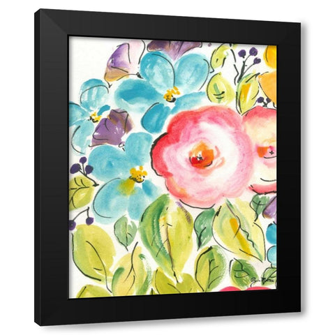Flower Delight II Black Modern Wood Framed Art Print by Minasian, Julia